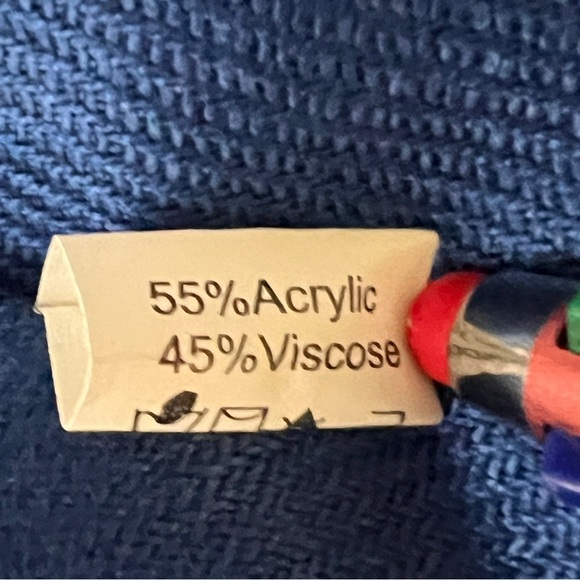 Womens Wrap Scarf with Fringe Bright Blue Soft Large‎ Rectangle - Picture 8 of 9